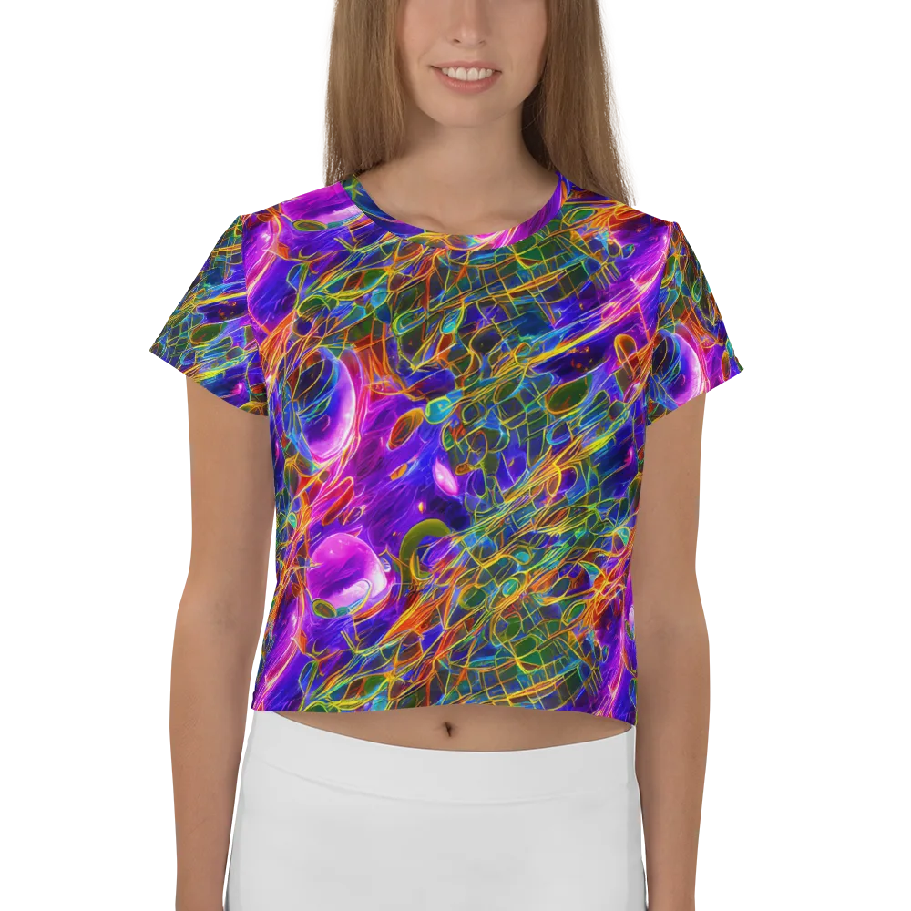 Radiant Tangent on Crop Tee — Front