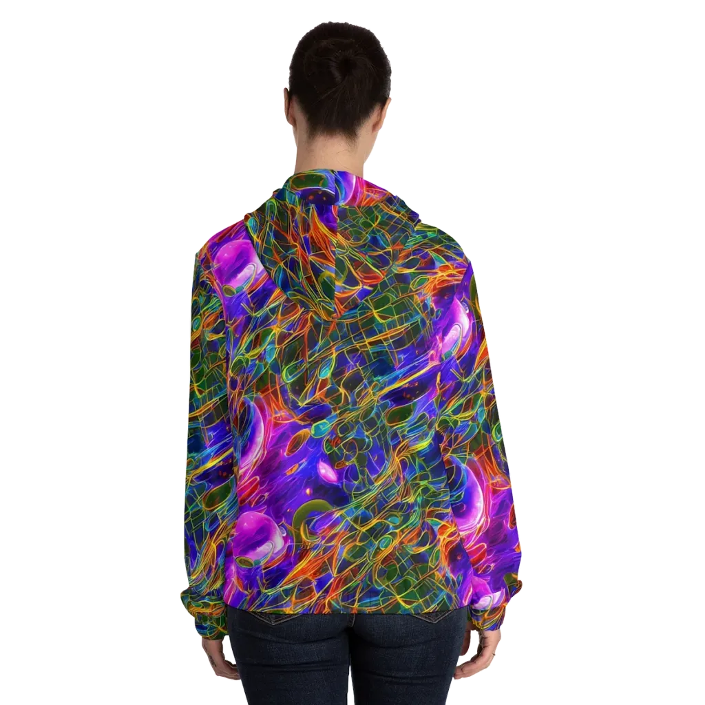 Radiant Tangent on Women's Full-Zip Hoodie — Back On Person