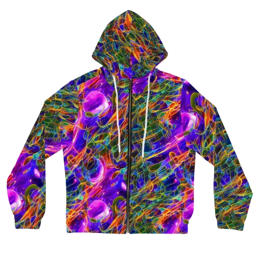 Radiant Tangent on a Women's Full-Zip Hoodie