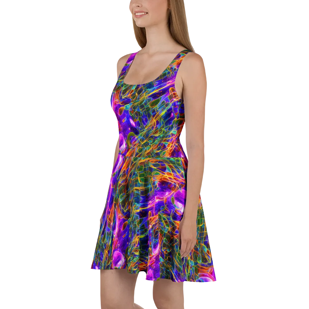 Radiant Tangent on Skater Dress — Left