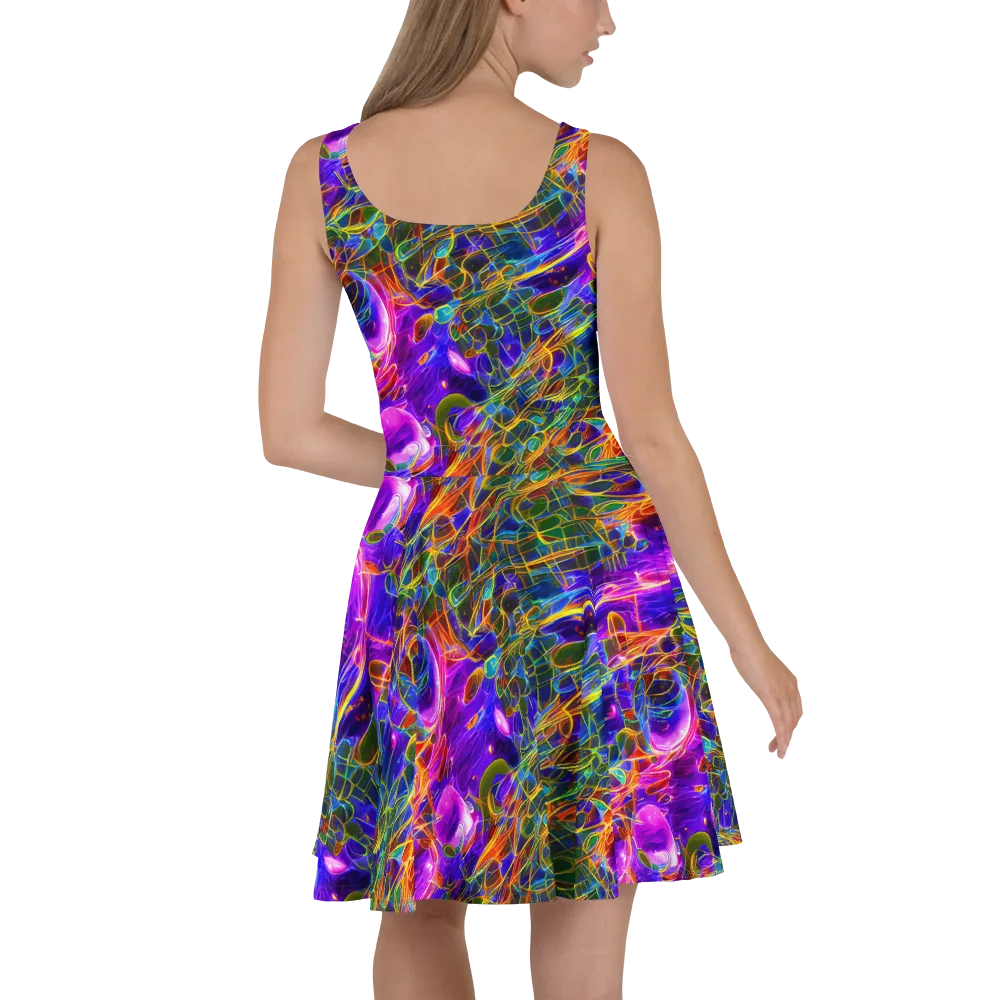 Radiant Tangent on Skater Dress — Back