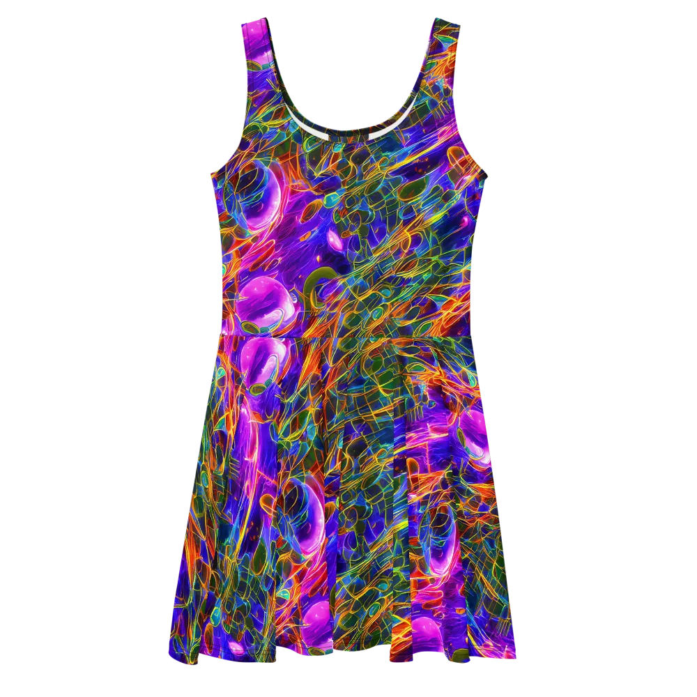 Radiant Tangent on Skater Dress — Front