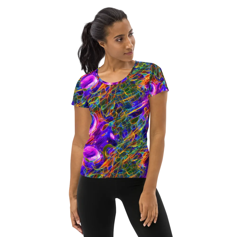 Radiant Tangent on Women's Athletic T-Shirt — Front