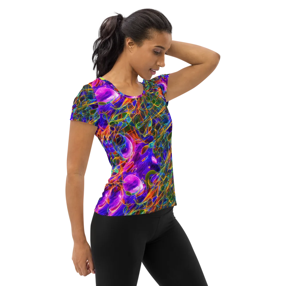 Radiant Tangent on Women's Athletic T-Shirt — Right