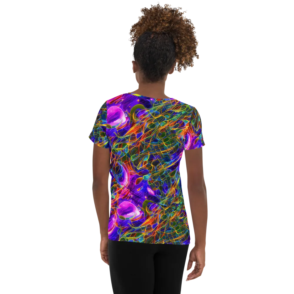 Radiant Tangent on Women's Athletic T-Shirt — Back