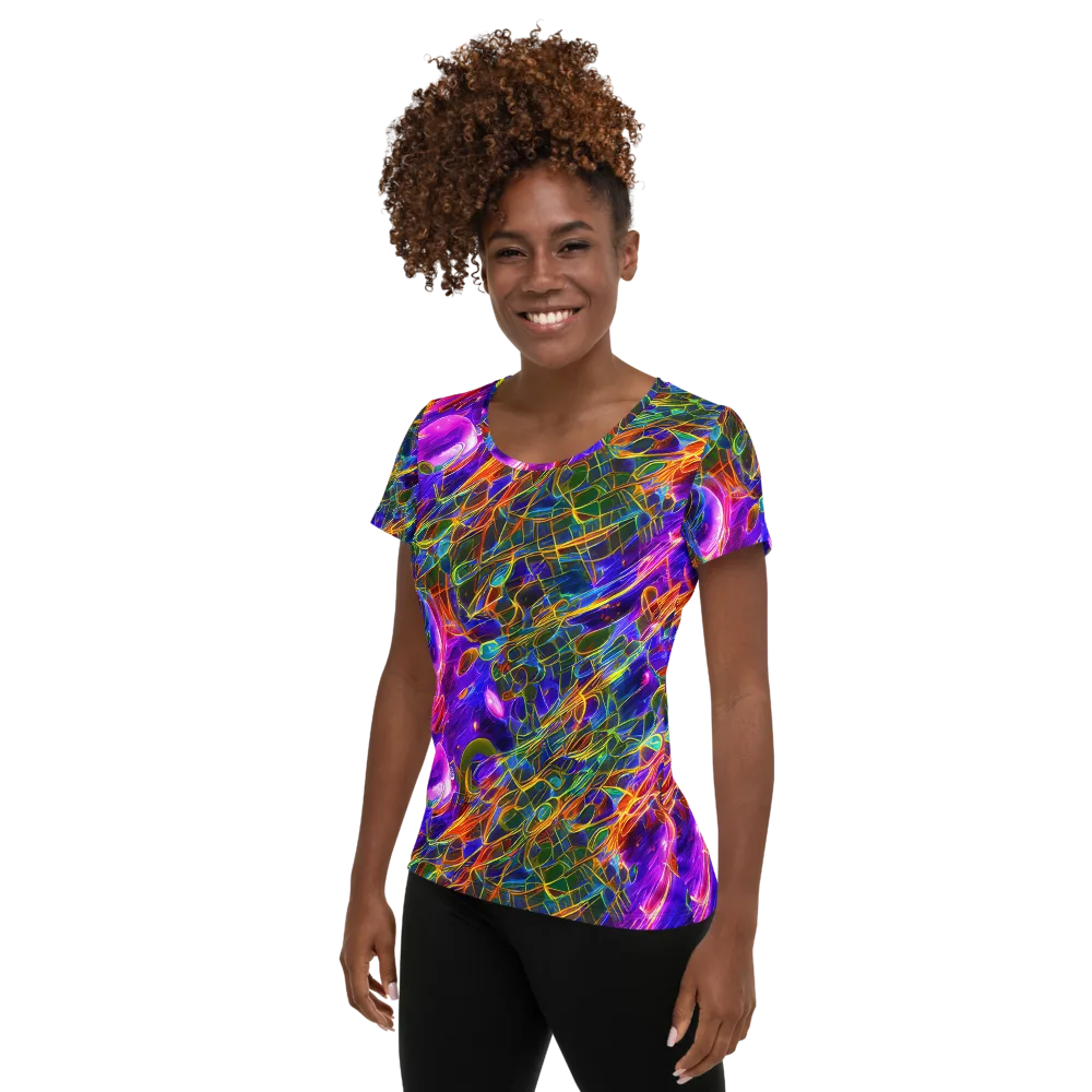Radiant Tangent on Women's Athletic T-Shirt — Left