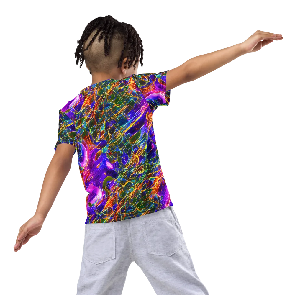 Radiant Tangent on Kids Crew Neck T-Shirt — Back