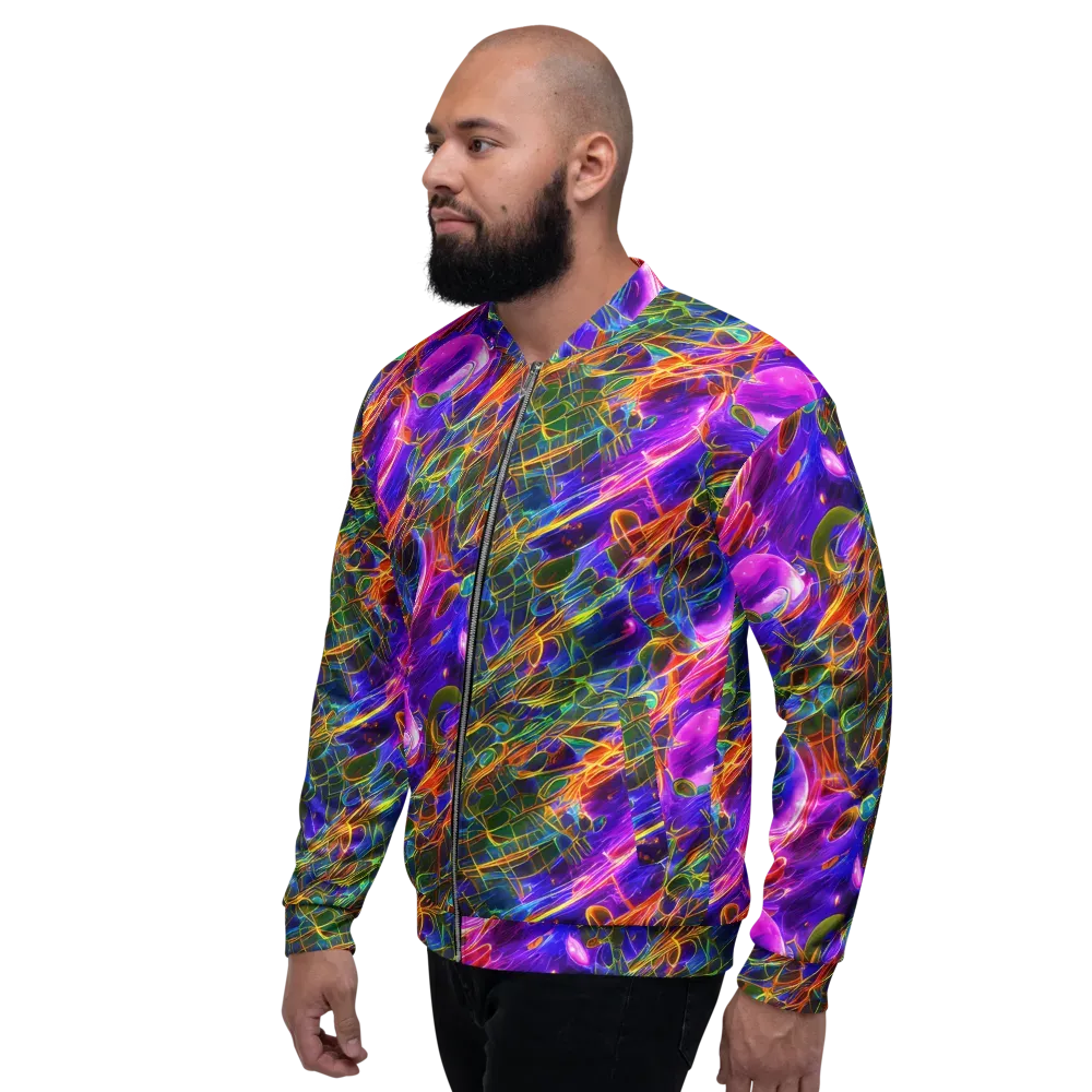 Radiant Tangent on Bomber Jacket — Left