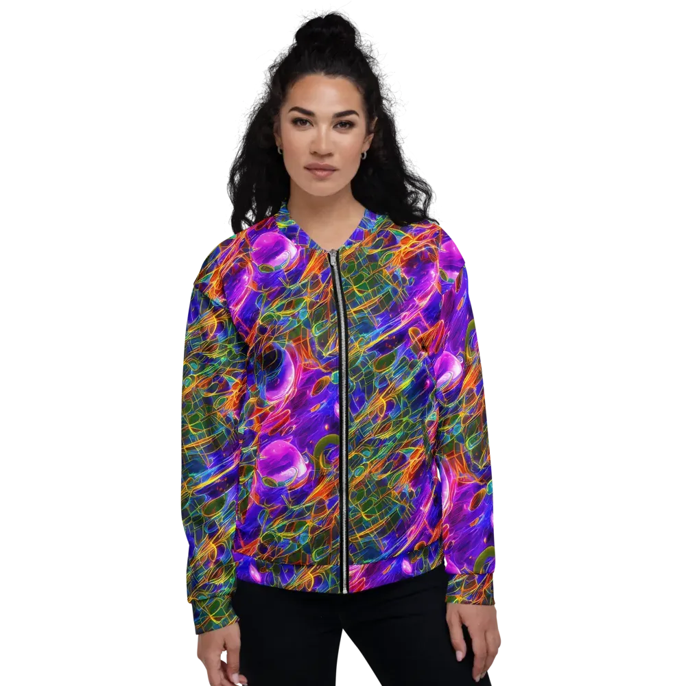Radiant Tangent on Bomber Jacket — Front