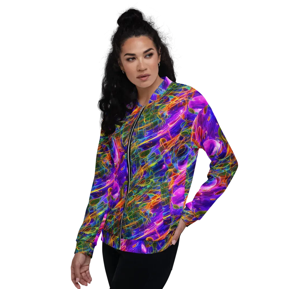 Radiant Tangent on Bomber Jacket — Left