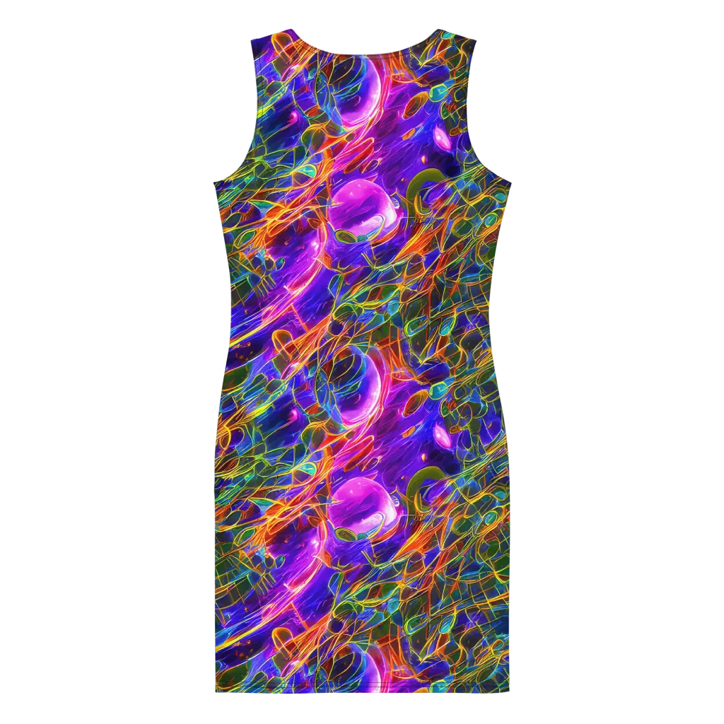 Radiant Tangent on Bodycon Dress — Back