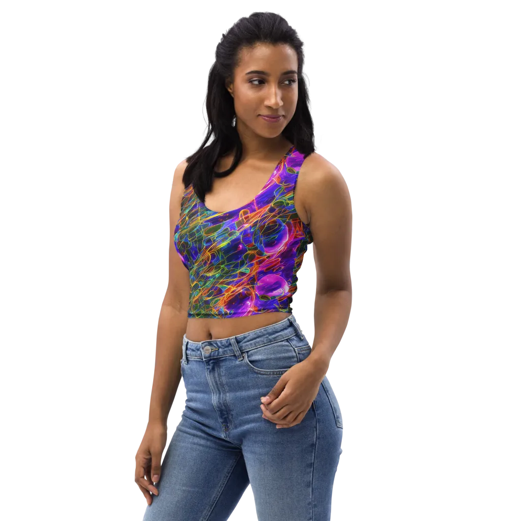 Radiant Tangent on Crop Top — Left Front