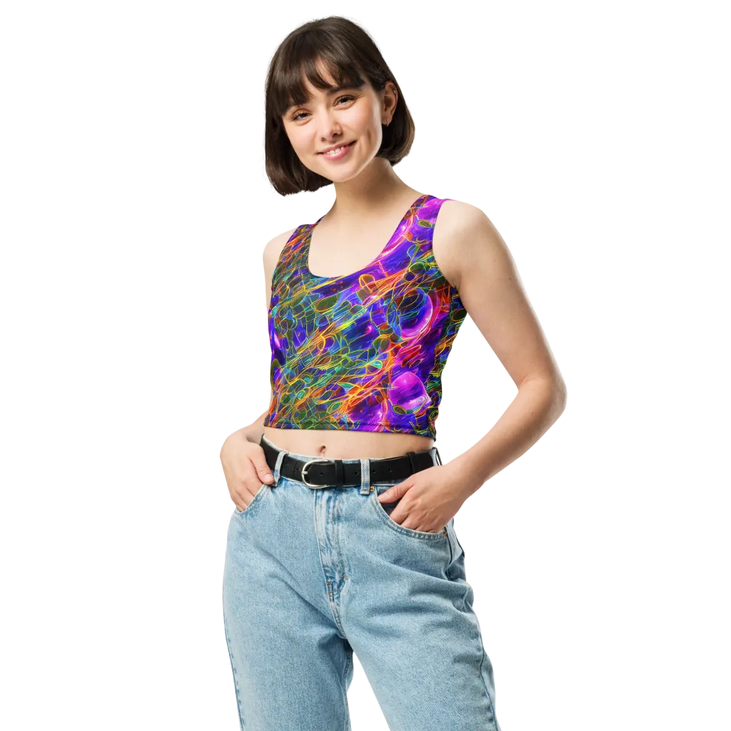 Radiant Tangent on Crop Top — Front