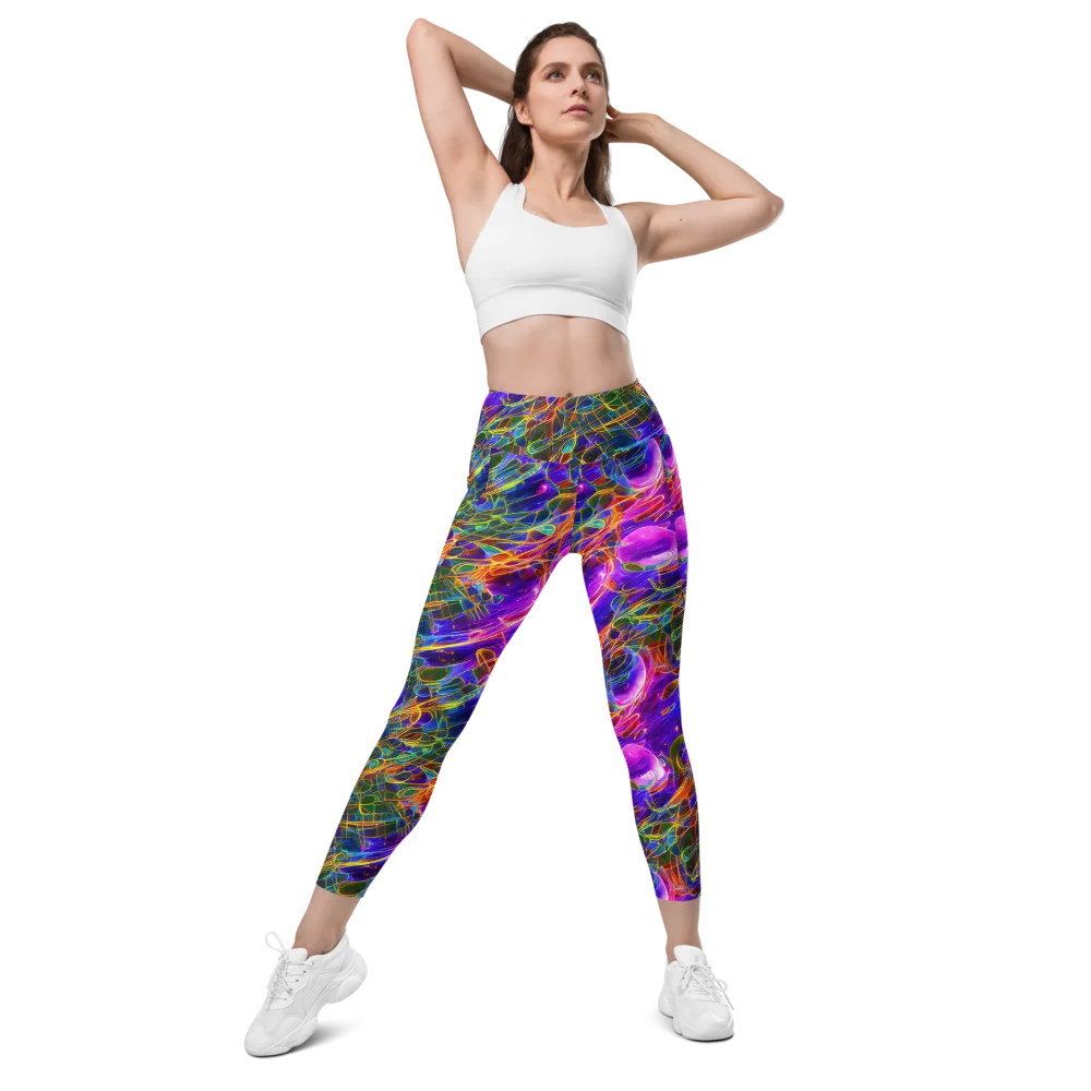 Radiant Tangent on Leggings with Pockets — Front
