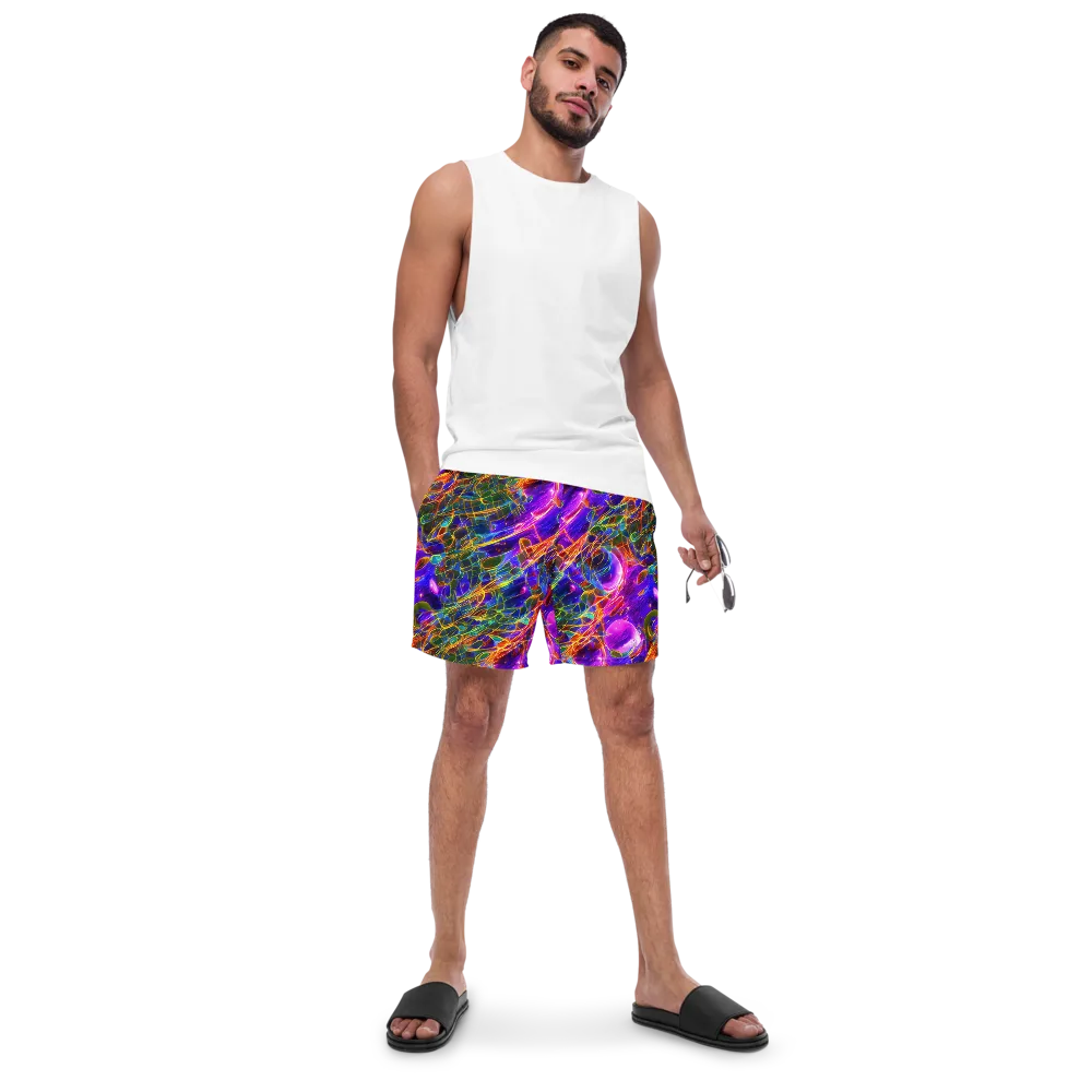Radiant Tangent on Swim Trunks — Front