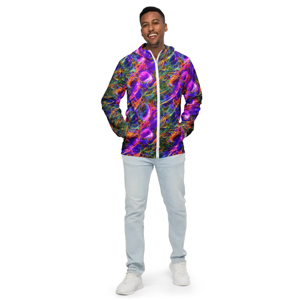 Radiant Tangent on Men's Windbreaker — Front