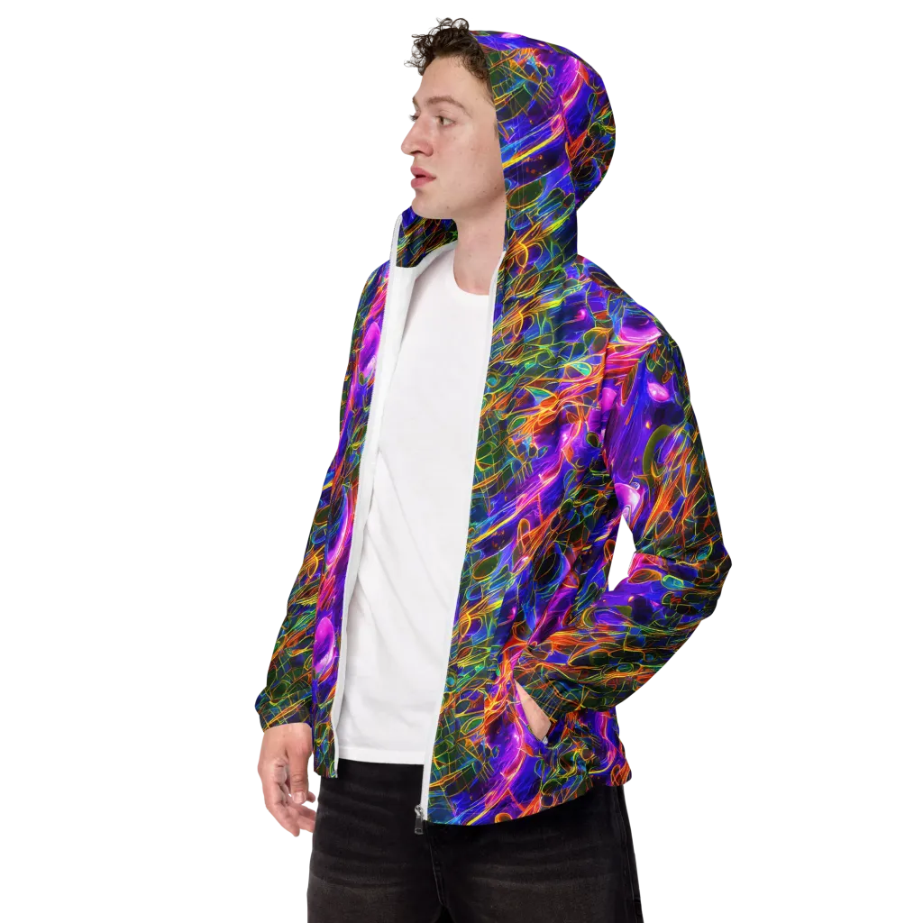 Radiant Tangent on Men's Windbreaker — Left Front