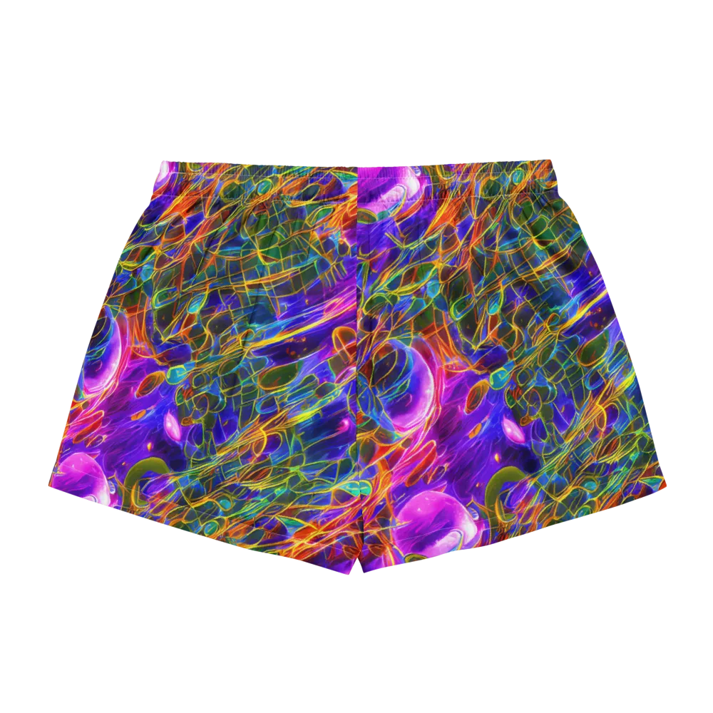 Radiant Tangent on Women's Pajama Shorts — Back