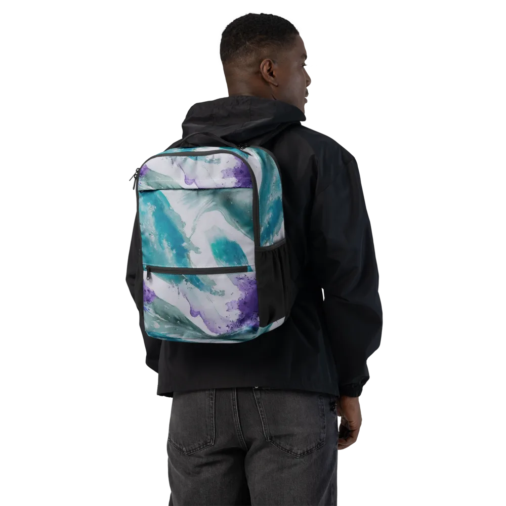 Tidal Lilac on Utility Backpack — Back