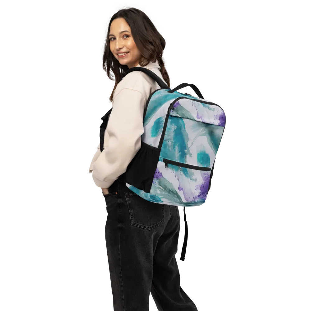 Tidal Lilac on Utility Backpack — Back