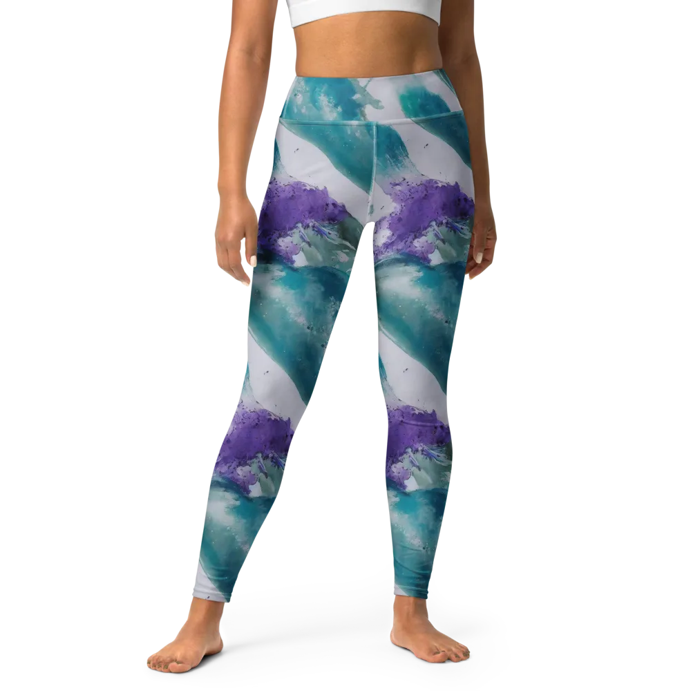 Tidal Lilac on Yoga Leggings — Front