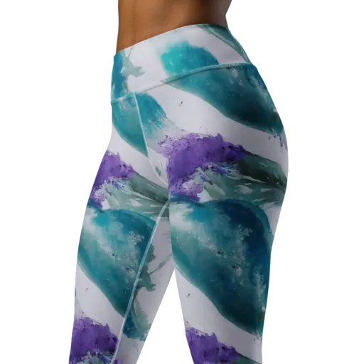 Tidal Lilac on a Yoga Leggings