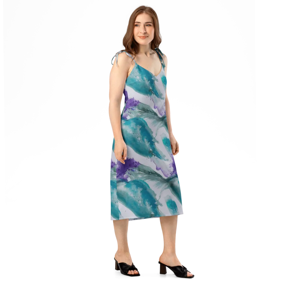 Tidal Lilac on Slip Dress — Right Front