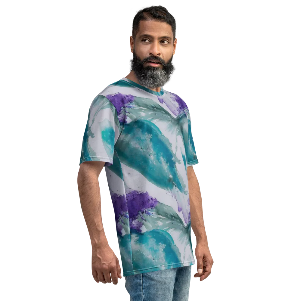 Tidal Lilac on Men's Crew Neck T-Shirt — Right