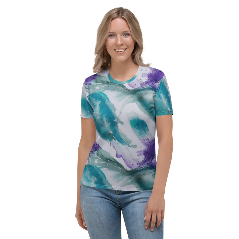 Tidal Lilac on Women's Crew Neck T-Shirt — Front