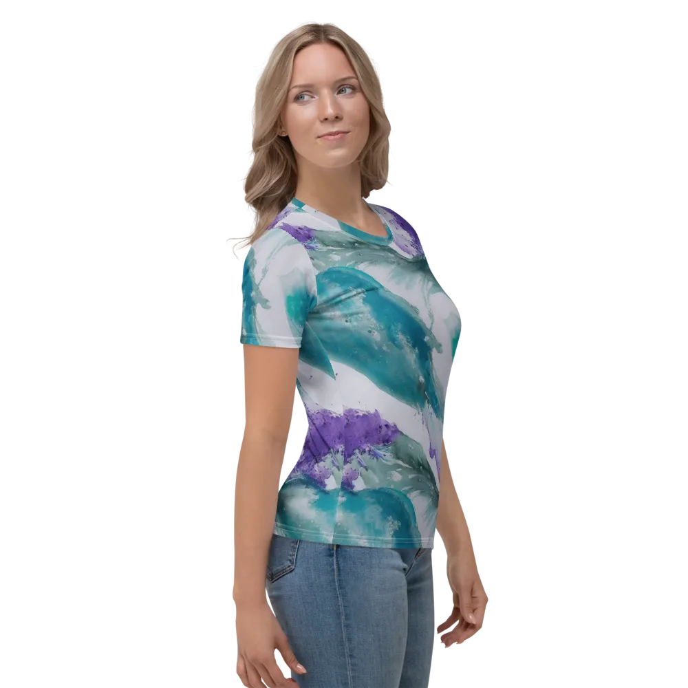 Tidal Lilac on Women's Crew Neck T-Shirt — Right