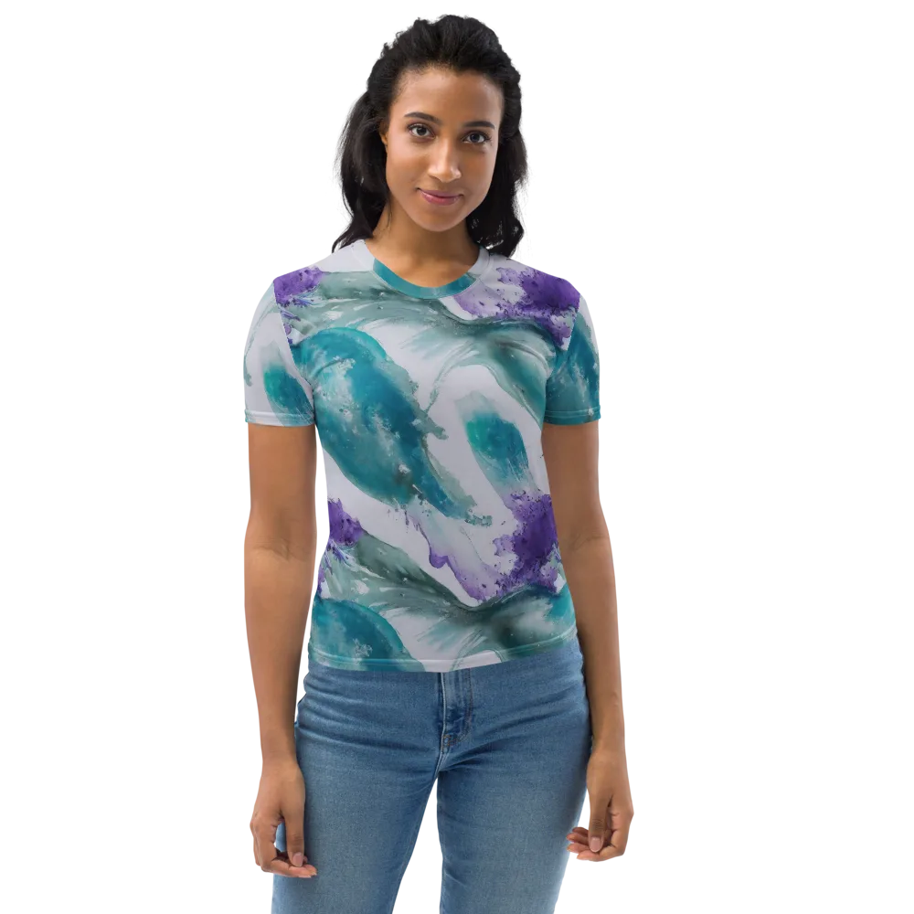 Tidal Lilac on Women's Crew Neck T-Shirt — Front