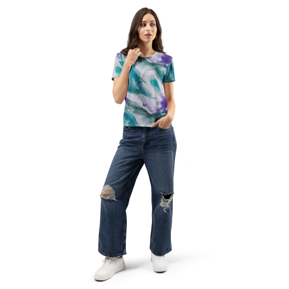 Tidal Lilac on Women's Crew Neck T-Shirt — Front