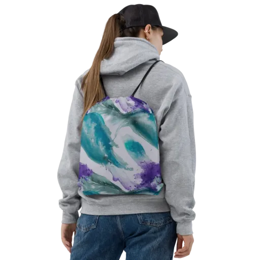 Tidal Lilac on a Drawstring Bag