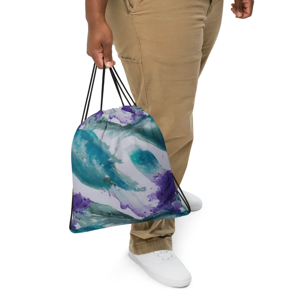 Tidal Lilac on Drawstring Bag — Front
