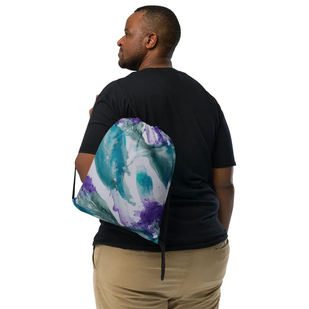 Tidal Lilac on Drawstring Bag — Front