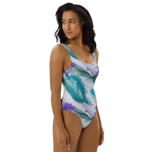 Tidal Lilac on a One-Piece Swimsuit