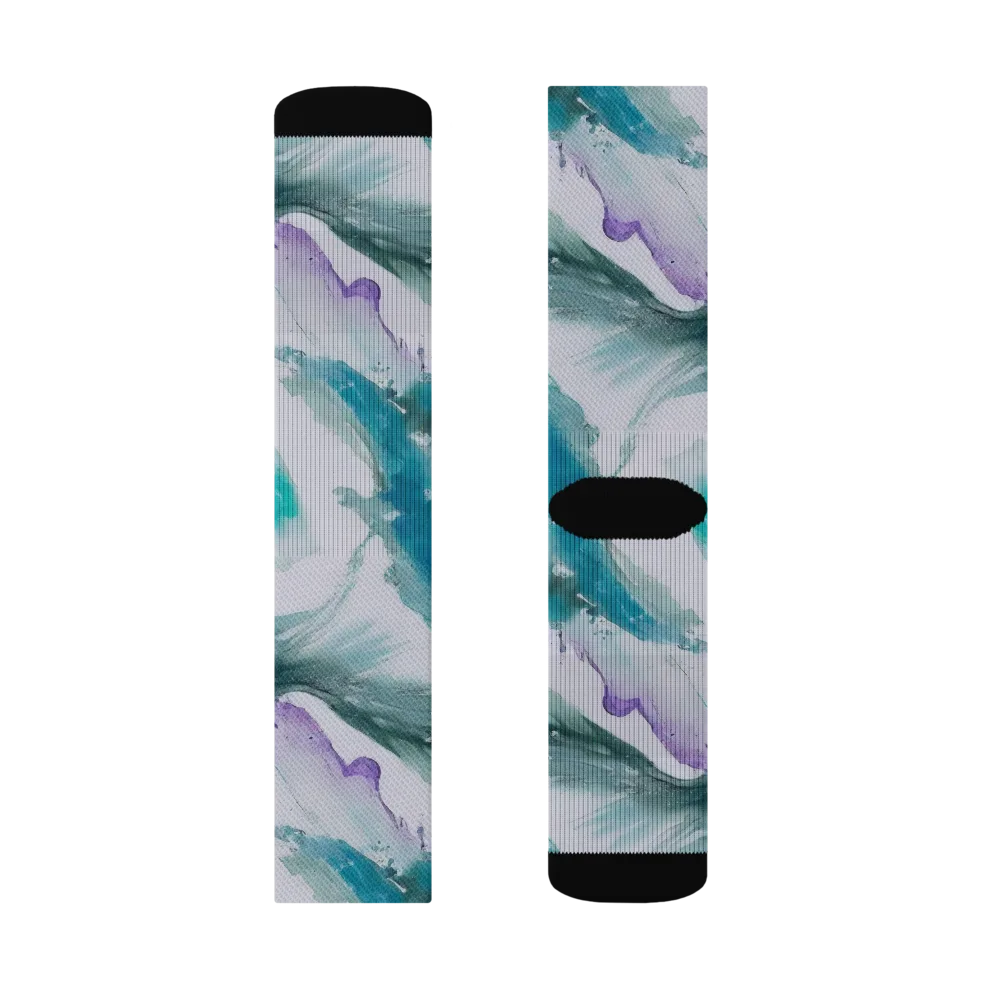 Tidal Lilac on Socks — Left Sock