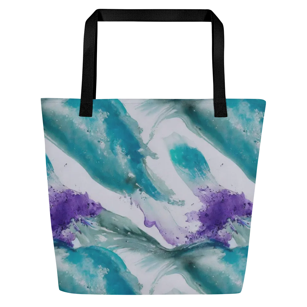 Tidal Lilac on Large Tote Bag W/ Pocket — Front