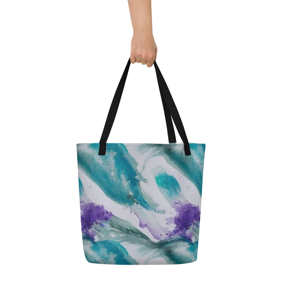 Tidal Lilac on Large Tote Bag W/ Pocket — Front