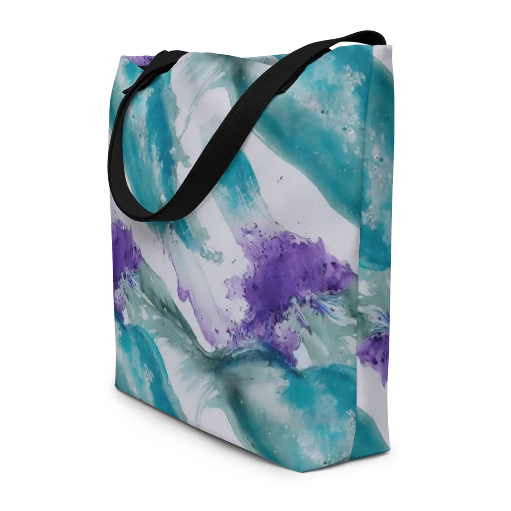 Tidal Lilac on Large Tote Bag W/ Pocket — Front