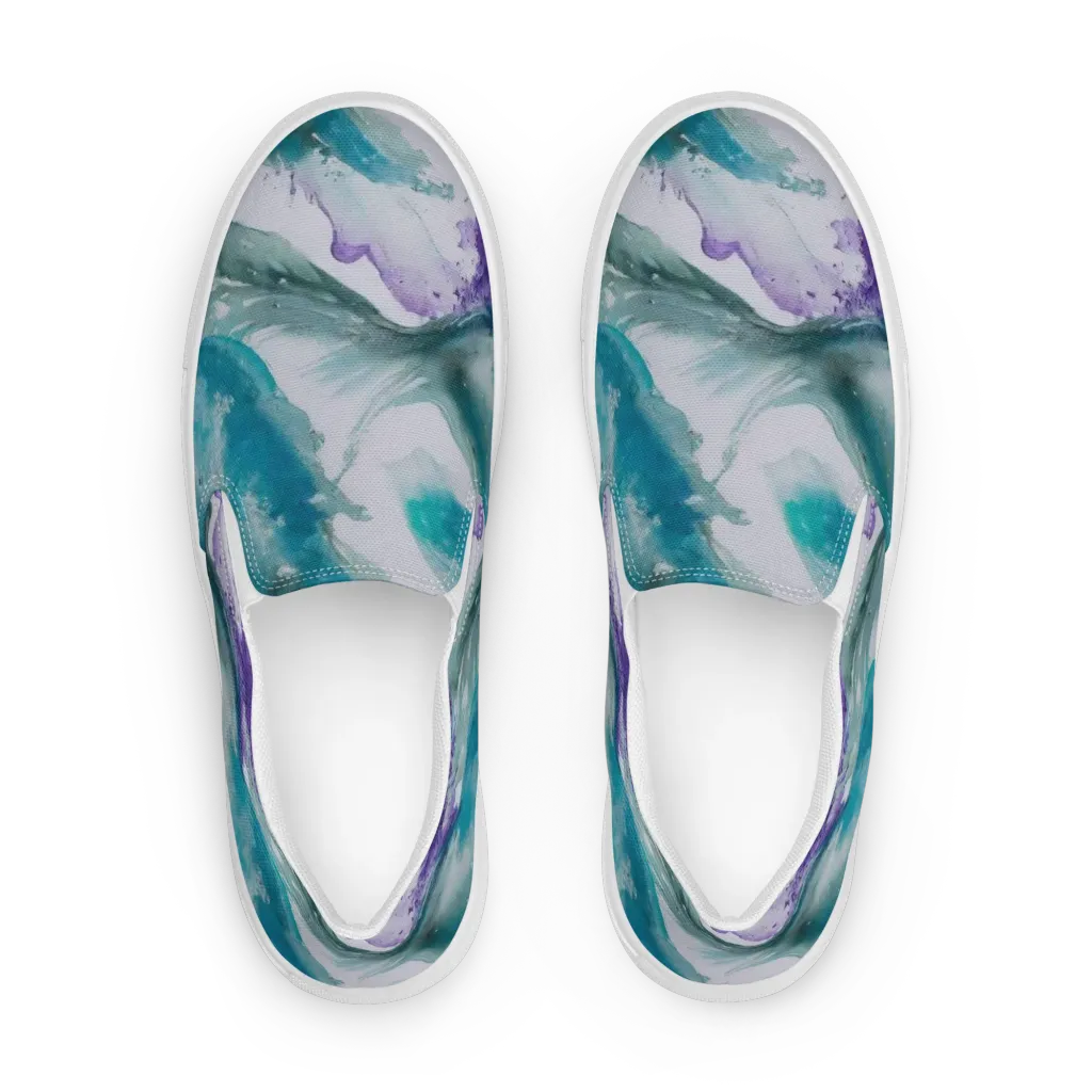 Tidal Lilac on Women's Slip-On Canvas Shoes — Front