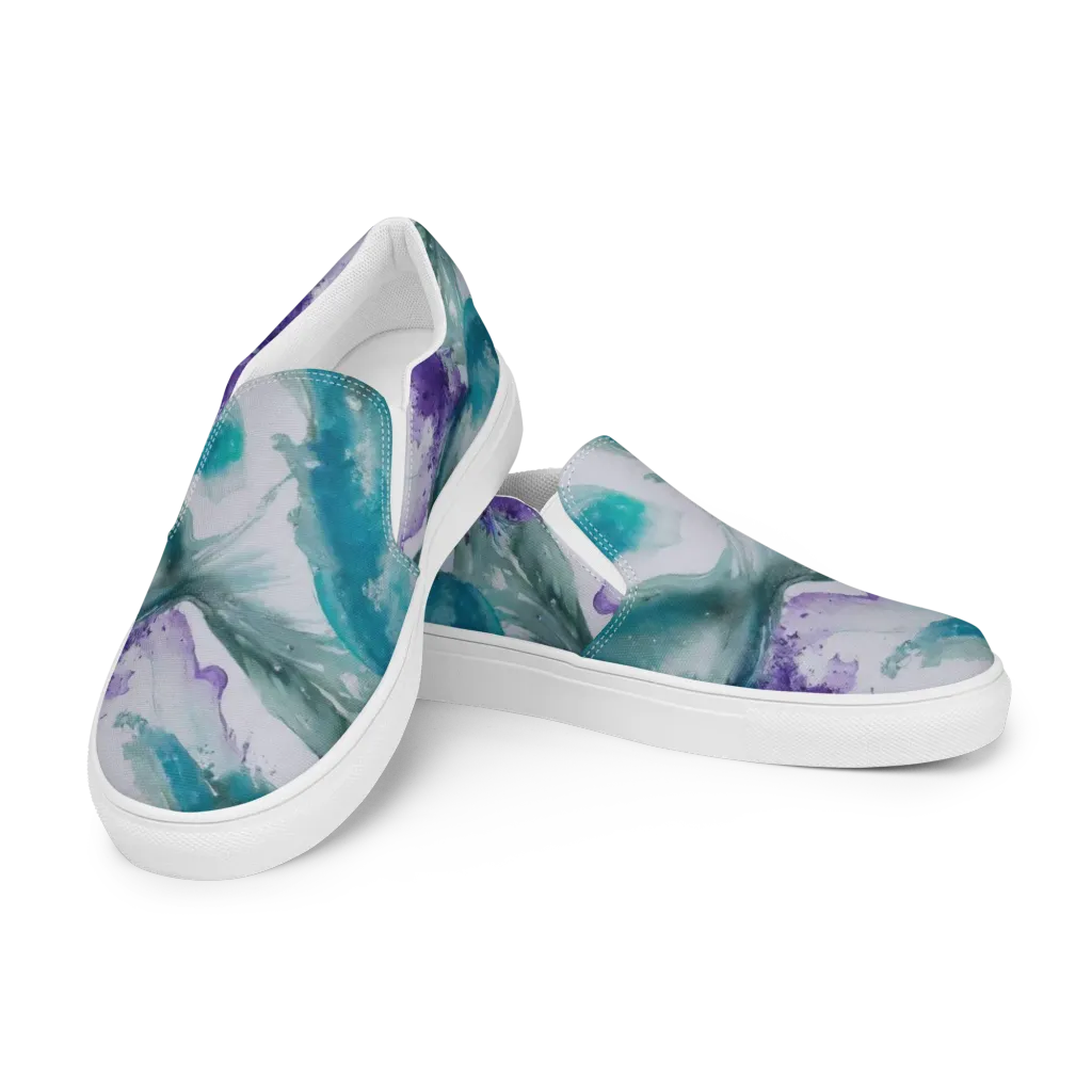 Tidal Lilac on Women's Slip-On Canvas Shoes — Left Front