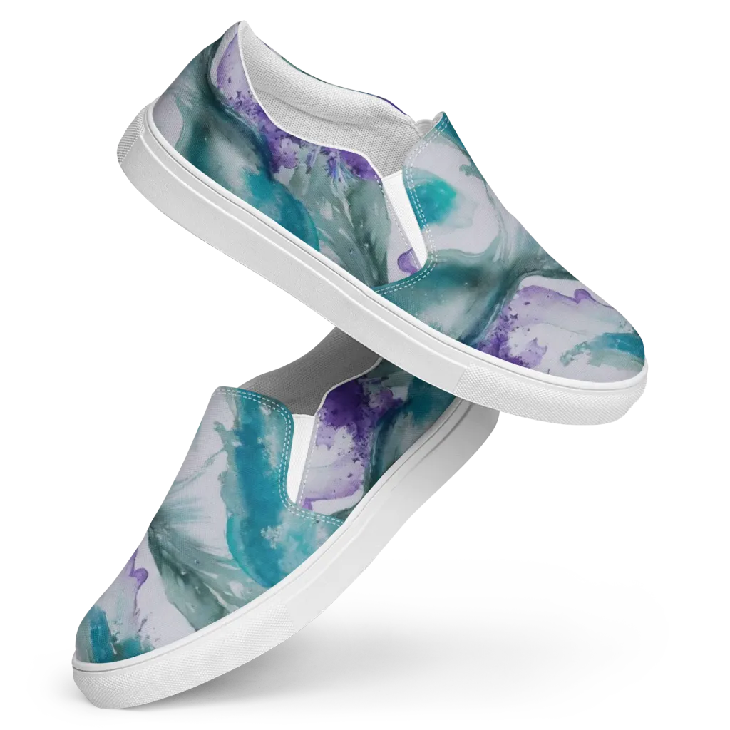Tidal Lilac on Women's Slip-On Canvas Shoes — Front