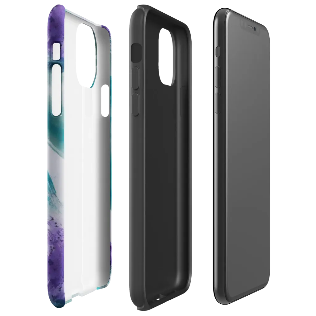 Tidal Lilac on Tough Case for iPhone® — Right