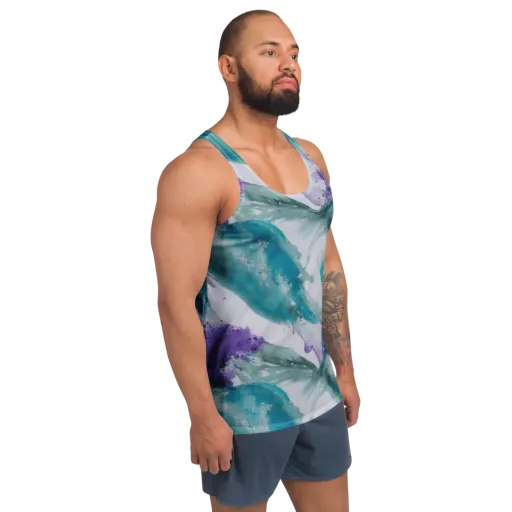 Tidal Lilac on a Men's Tank Top
