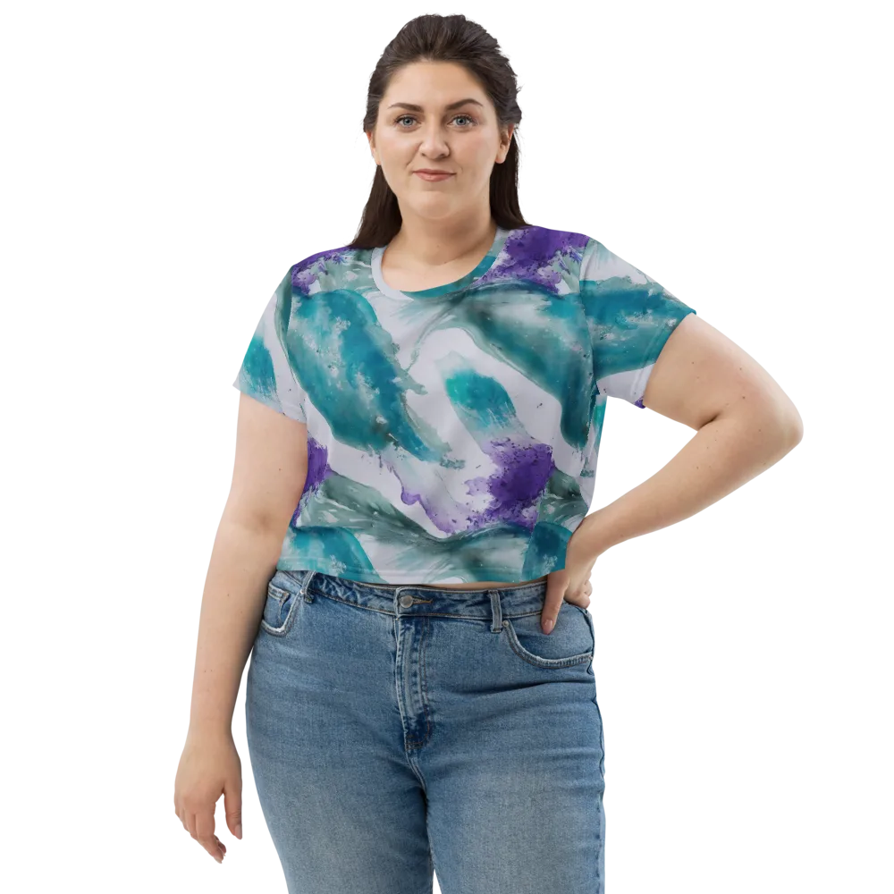 Tidal Lilac on Crop Tee — Front