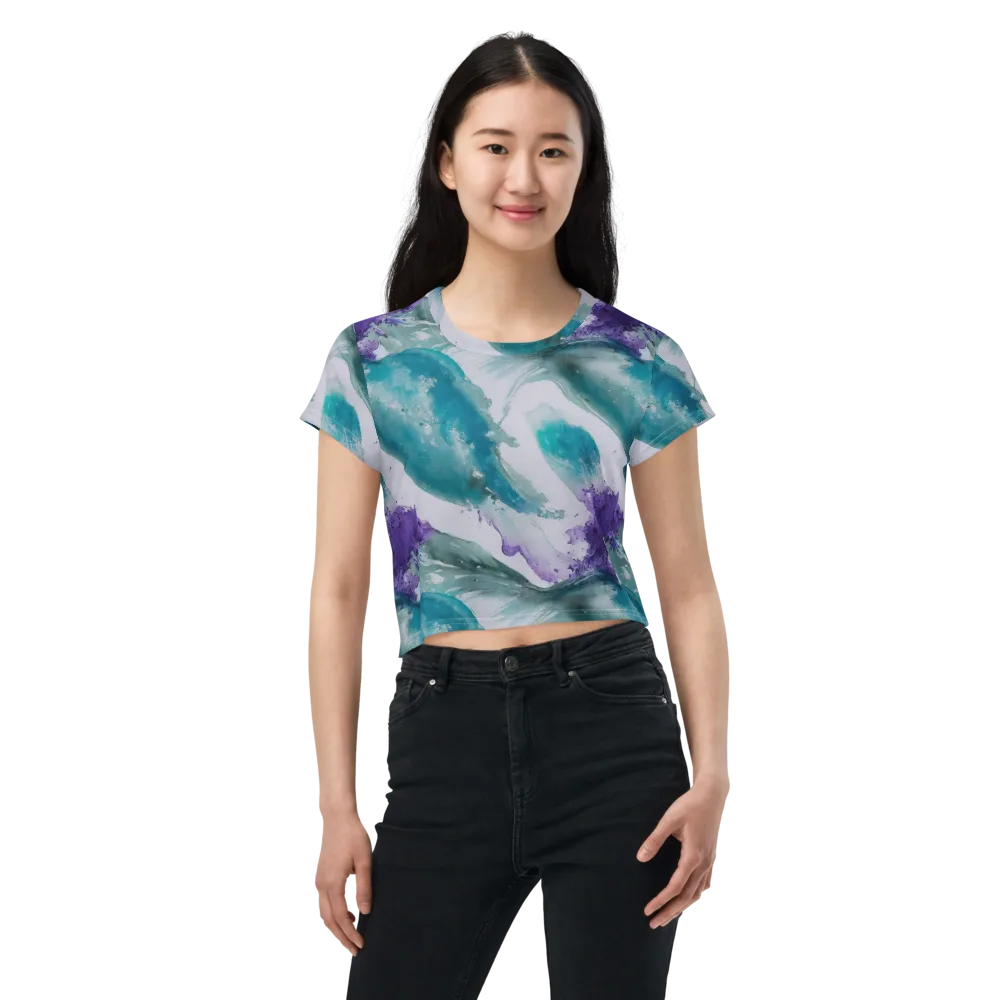 Tidal Lilac on Crop Tee — Front