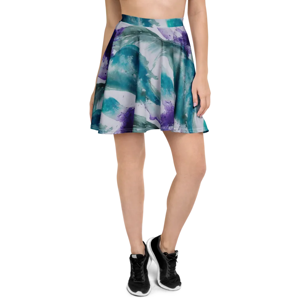 Tidal Lilac on Skater Skirt — Front