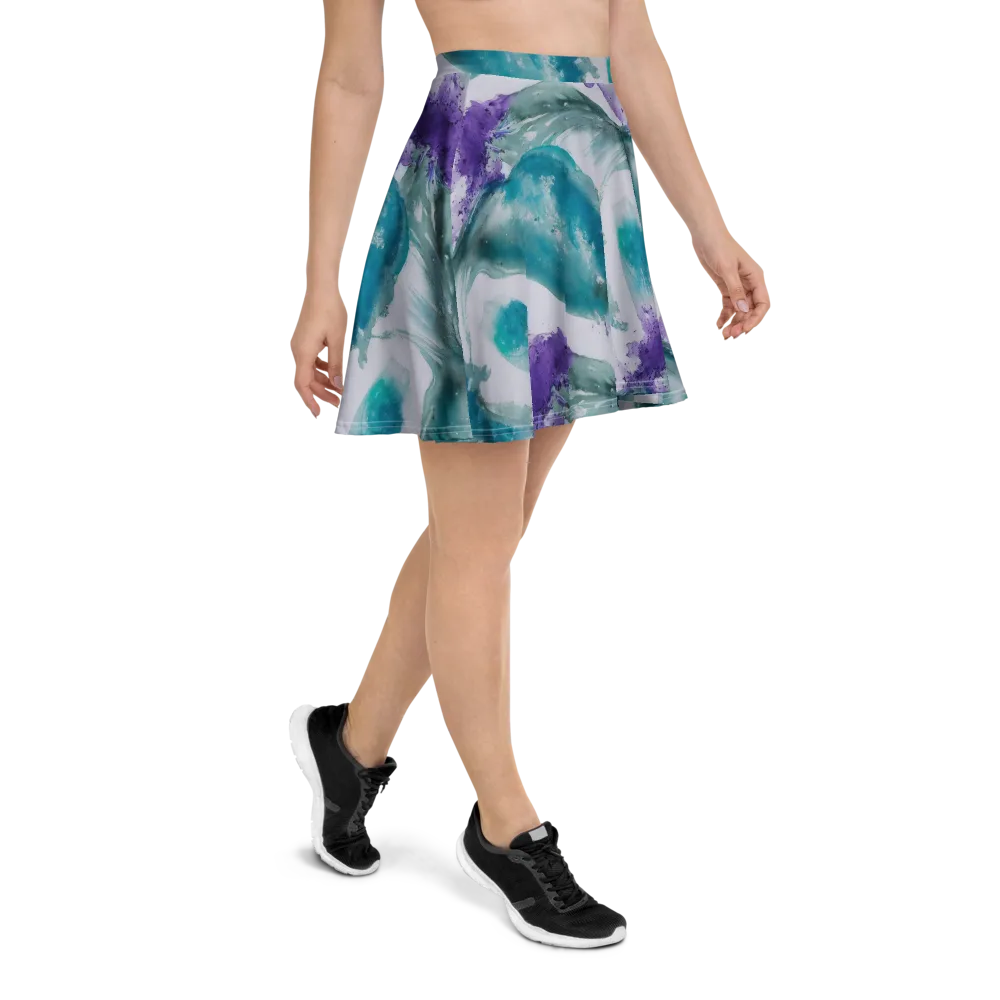 Tidal Lilac on Skater Skirt — Right