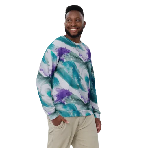 Tidal Lilac on a Sweatshirt